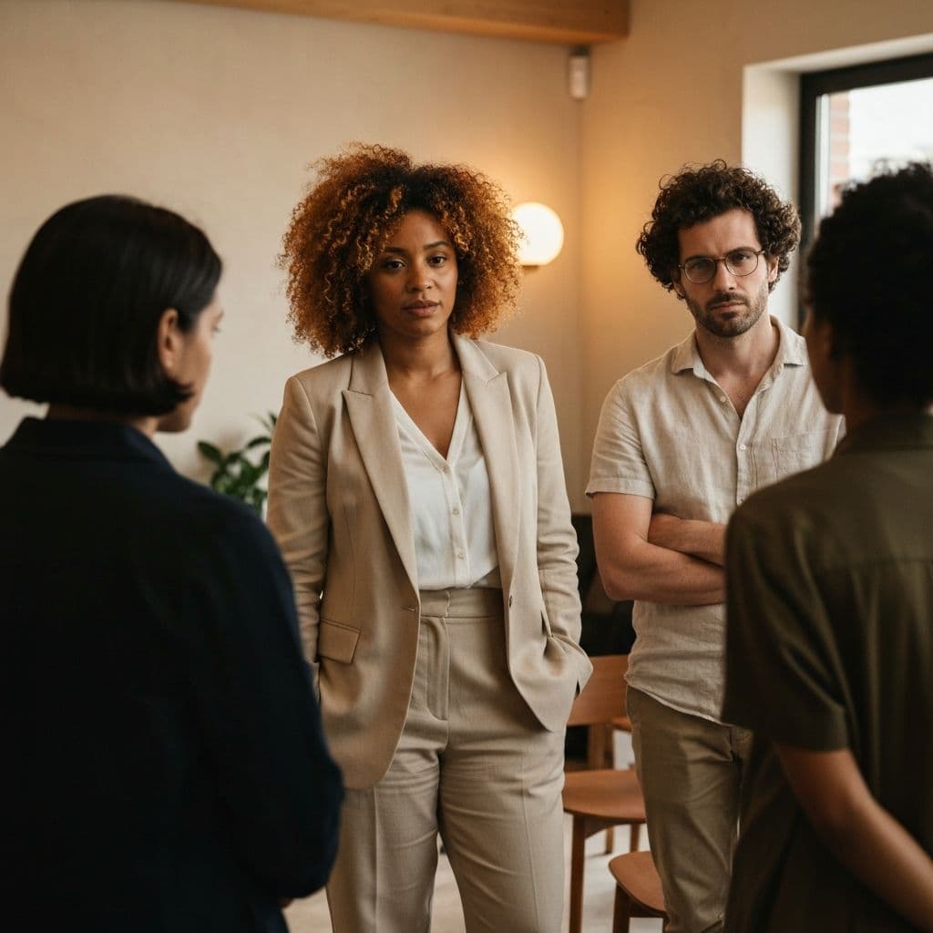 Un grupo de personas conversando